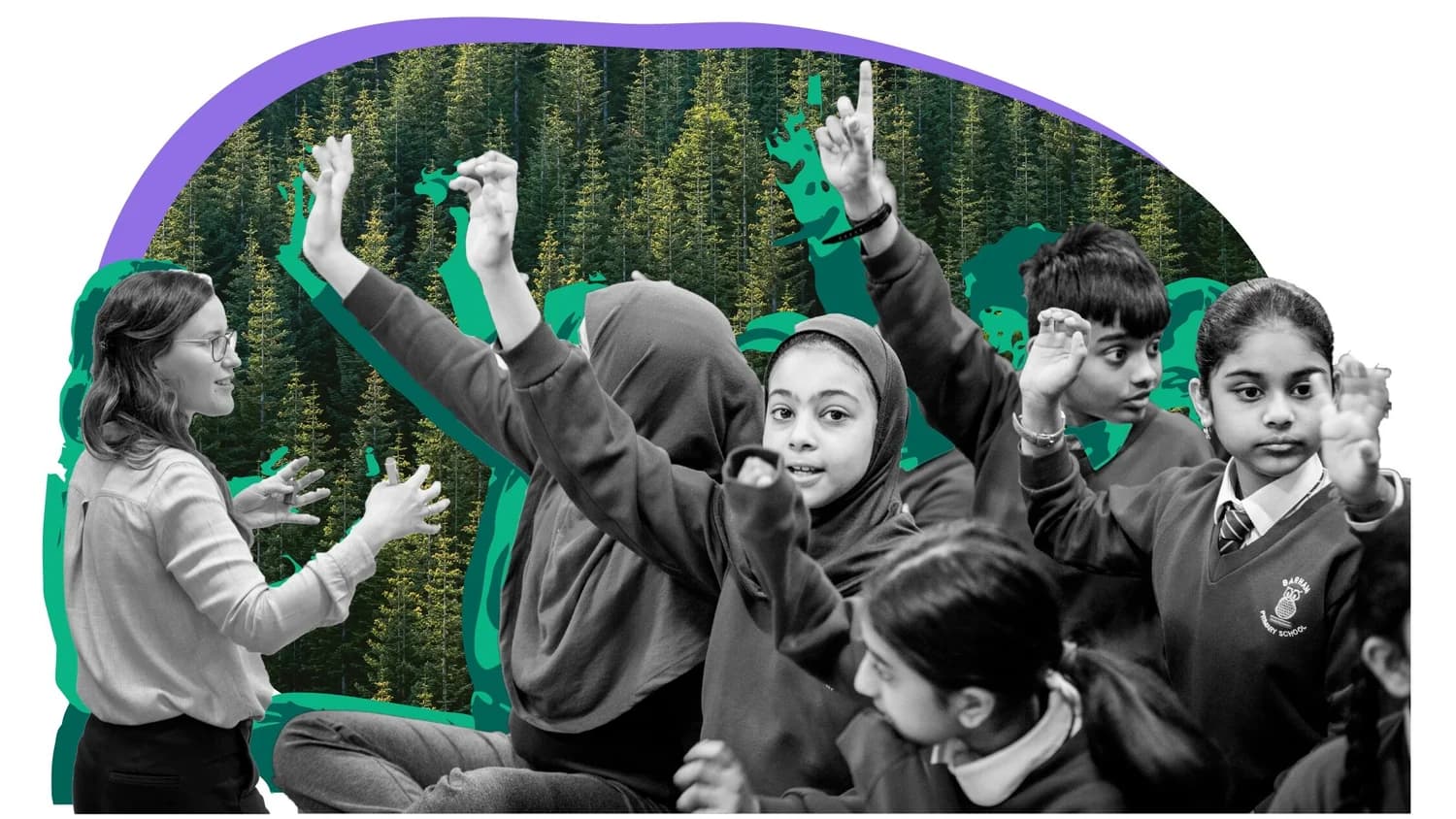 Be Well and Green Climate Café - Illustrated banner showing diverse young people